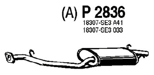 P2836 FENNO Глушитель выхлопных газов конечный (фото 1)