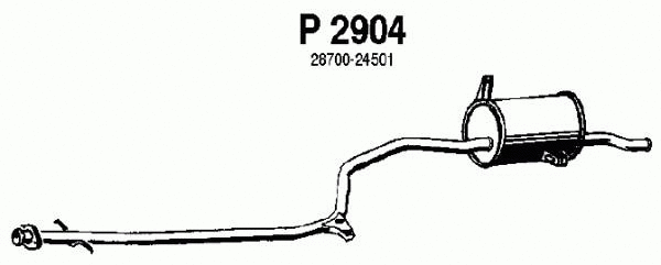 P2904 FENNO Глушитель выхлопных газов конечный (фото 1)