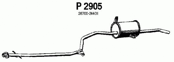 P2905 FENNO Глушитель выхлопных газов конечный (фото 1)