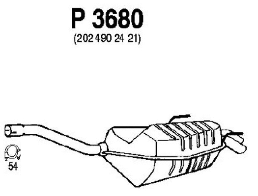 P3680 FENNO Глушитель выхлопных газов конечный (фото 1)