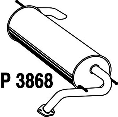 P3868 FENNO Глушитель выхлопных газов конечный (фото 1)