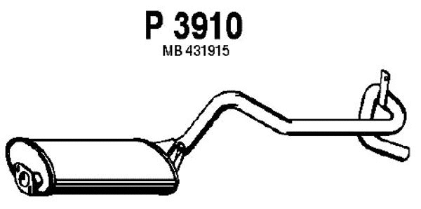 P3910 FENNO Глушитель выхлопных газов конечный (фото 1)