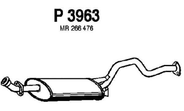 P3963 FENNO Глушитель выхлопных газов конечный (фото 1)