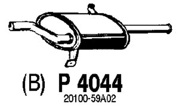 P4044 FENNO Глушитель выхлопных газов конечный (фото 1)