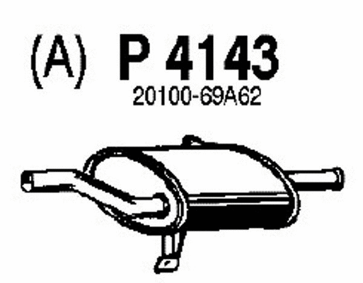 P4143 FENNO Глушитель выхлопных газов конечный (фото 1)