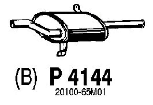 P4144 FENNO Глушитель выхлопных газов конечный (фото 1)