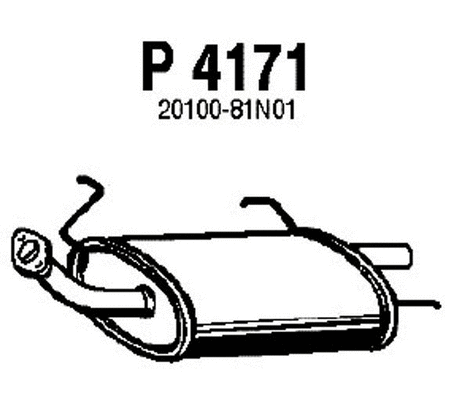 P4171 FENNO Глушитель выхлопных газов конечный (фото 1)