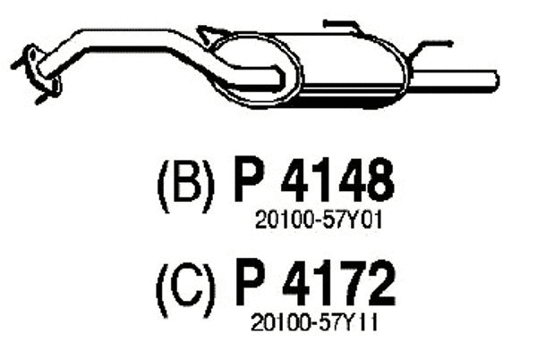 P4172 FENNO Глушитель выхлопных газов конечный (фото 1)