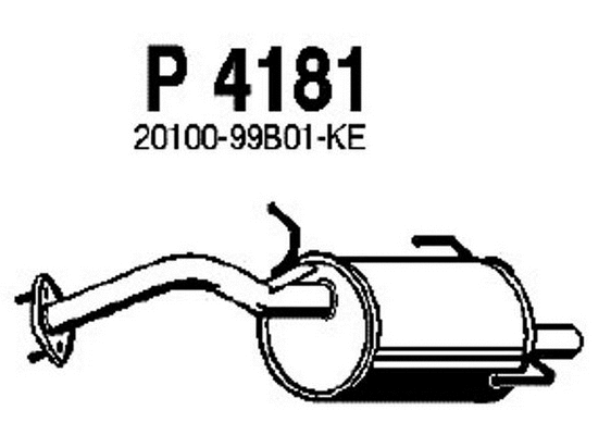 P4181 FENNO Глушитель выхлопных газов конечный (фото 1)