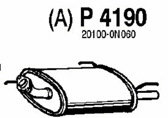 P4190 FENNO Глушитель выхлопных газов конечный (фото 1)