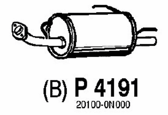 P4191 FENNO Глушитель выхлопных газов конечный (фото 1)