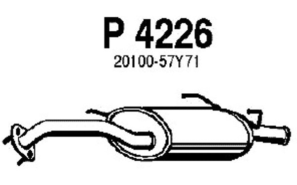 P4226 FENNO Глушитель выхлопных газов конечный (фото 1)