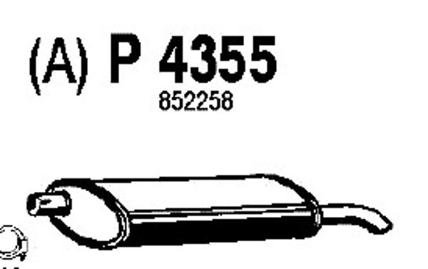 P4355 FENNO Глушитель выхлопных газов конечный (фото 1)