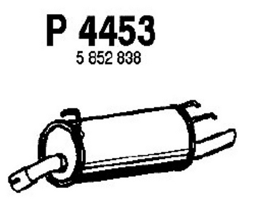 P4453 FENNO Глушитель выхлопных газов конечный (фото 1)
