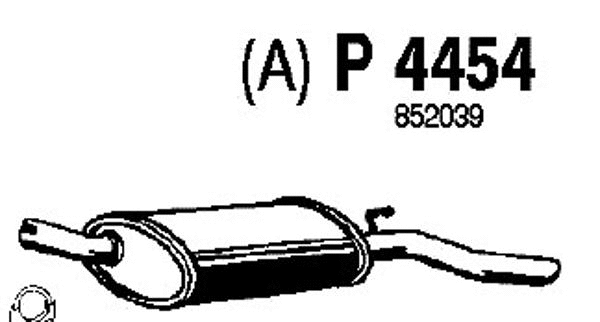 P4454 FENNO Глушитель выхлопных газов конечный (фото 1)