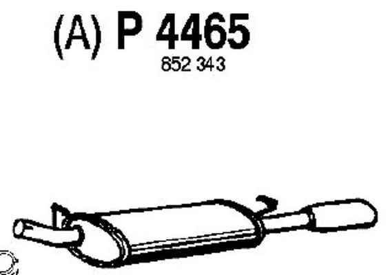 P4465 FENNO Глушитель выхлопных газов конечный (фото 1)
