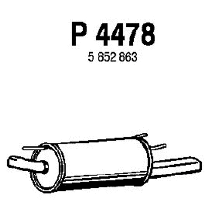 P4478 FENNO Глушитель выхлопных газов конечный (фото 1)