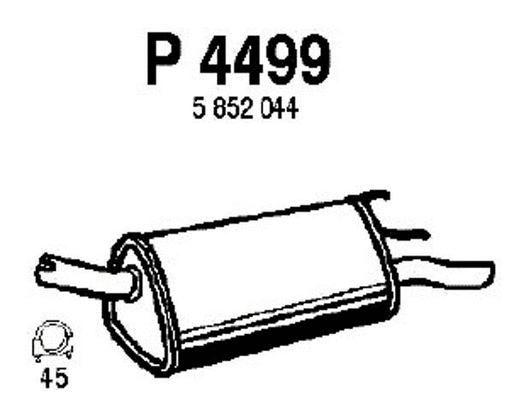 P4499 FENNO Глушитель выхлопных газов конечный (фото 1)