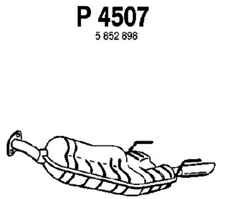 P4507 FENNO Глушитель выхлопных газов конечный (фото 1)