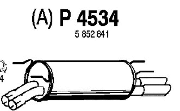P4534 FENNO Глушитель выхлопных газов конечный (фото 1)