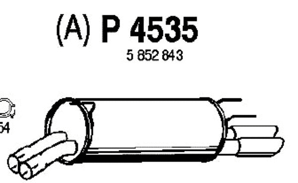 P4535 FENNO Глушитель выхлопных газов конечный (фото 1)