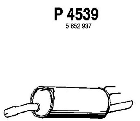P4539 FENNO Глушитель выхлопных газов конечный (фото 1)