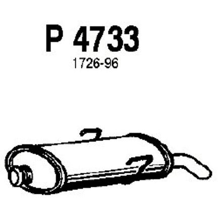P4733 FENNO Глушитель выхлопных газов конечный (фото 1)