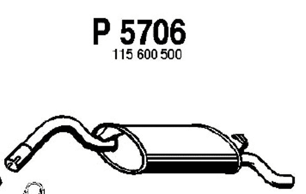 P5706 FENNO Глушитель выхлопных газов конечный (фото 1)