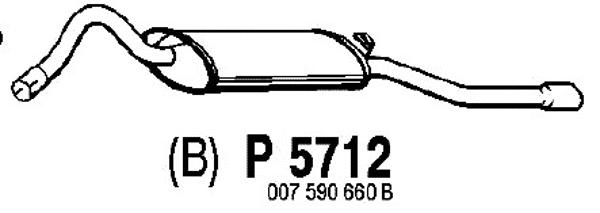 P5712 FENNO Глушитель выхлопных газов конечный (фото 1)