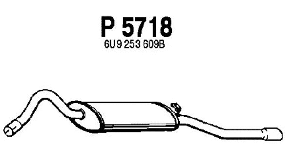 P5718 FENNO Глушитель выхлопных газов конечный (фото 1)