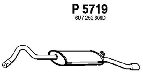 P5719 FENNO Глушитель выхлопных газов конечный (фото 1)