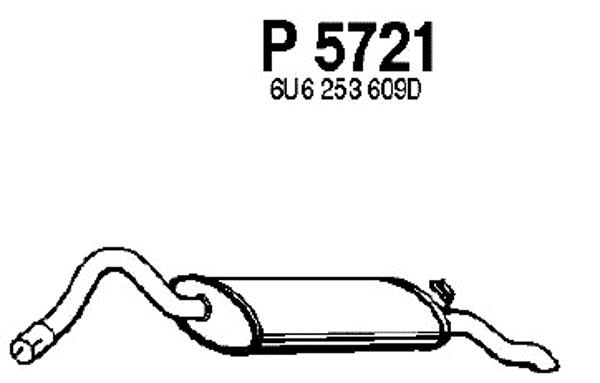 P5721 FENNO Глушитель выхлопных газов конечный (фото 1)