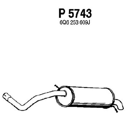P5743 FENNO Глушитель выхлопных газов конечный (фото 1)