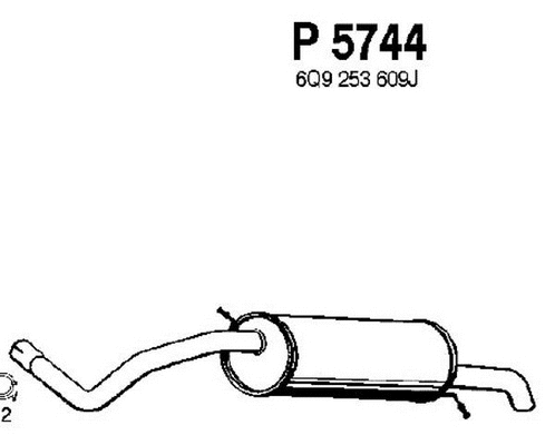 P5744 FENNO Глушитель выхлопных газов конечный (фото 1)