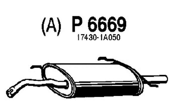 P6669 FENNO Глушитель выхлопных газов конечный (фото 1)