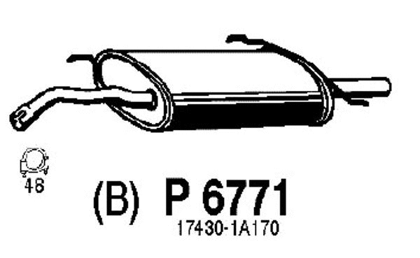 P6771 FENNO Глушитель выхлопных газов конечный (фото 1)