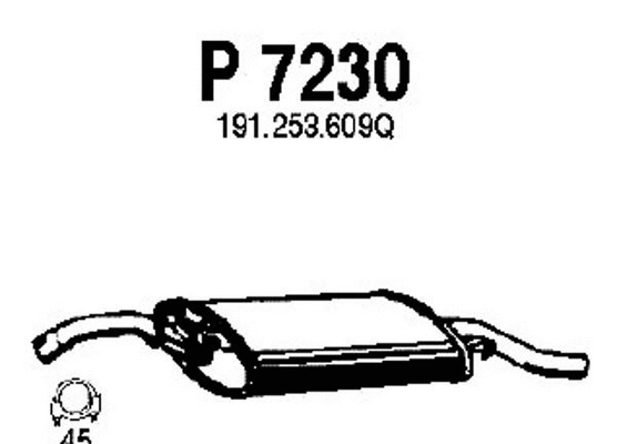 P7230 FENNO Глушитель выхлопных газов конечный (фото 1)