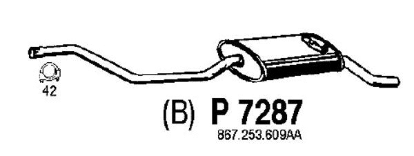 P7287 FENNO Глушитель выхлопных газов конечный (фото 1)