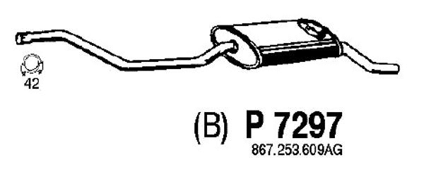 P7297 FENNO Глушитель выхлопных газов конечный (фото 1)