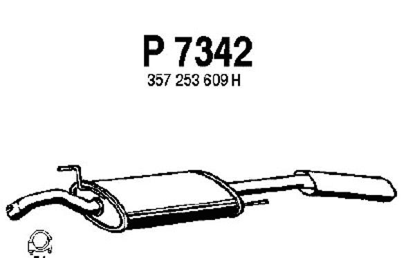 P7342 FENNO Глушитель выхлопных газов конечный (фото 1)