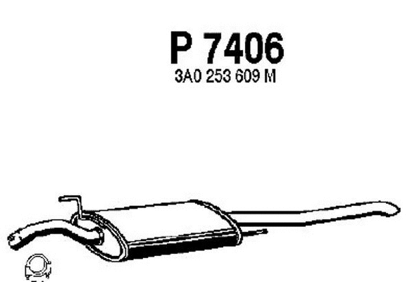 P7406 FENNO Глушитель выхлопных газов конечный (фото 1)