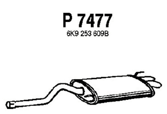 P7477 FENNO Глушитель выхлопных газов конечный (фото 1)