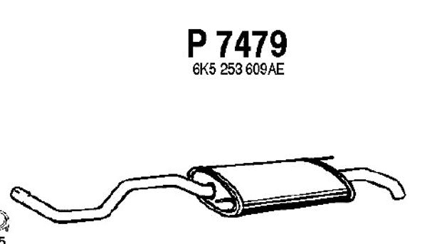 P7479 FENNO Глушитель выхлопных газов конечный (фото 1)