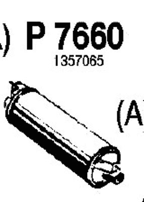 P7660 FENNO Глушитель выхлопных газов конечный (фото 1)