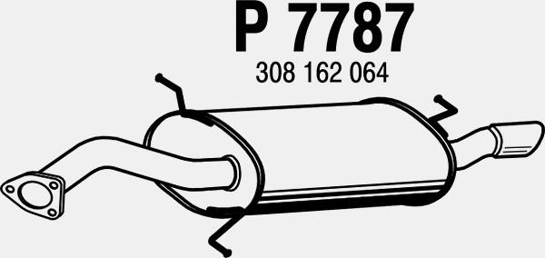 P7787 FENNO Глушитель выхлопных газов конечный (фото 1)