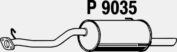 P9035 FENNO Глушитель выхлопных газов конечный (фото 1)