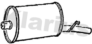 210193 KLARIUS Глушитель выхлопных газов конечный (фото 1)