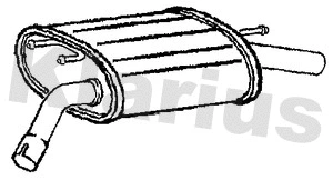 210849 KLARIUS Глушитель выхлопных газов конечный (фото 1)