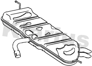 220897 KLARIUS Глушитель выхлопных газов конечный (фото 1)
