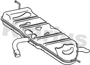 220898 KLARIUS Глушитель выхлопных газов конечный (фото 1)